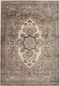 Raja Medallion Vintage Rug – Brown Heritage Elegance