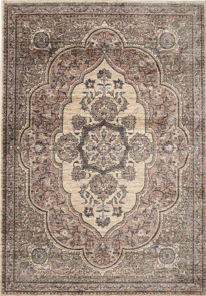 Raja Medallion Vintage Rug – Brown Heritage Elegance