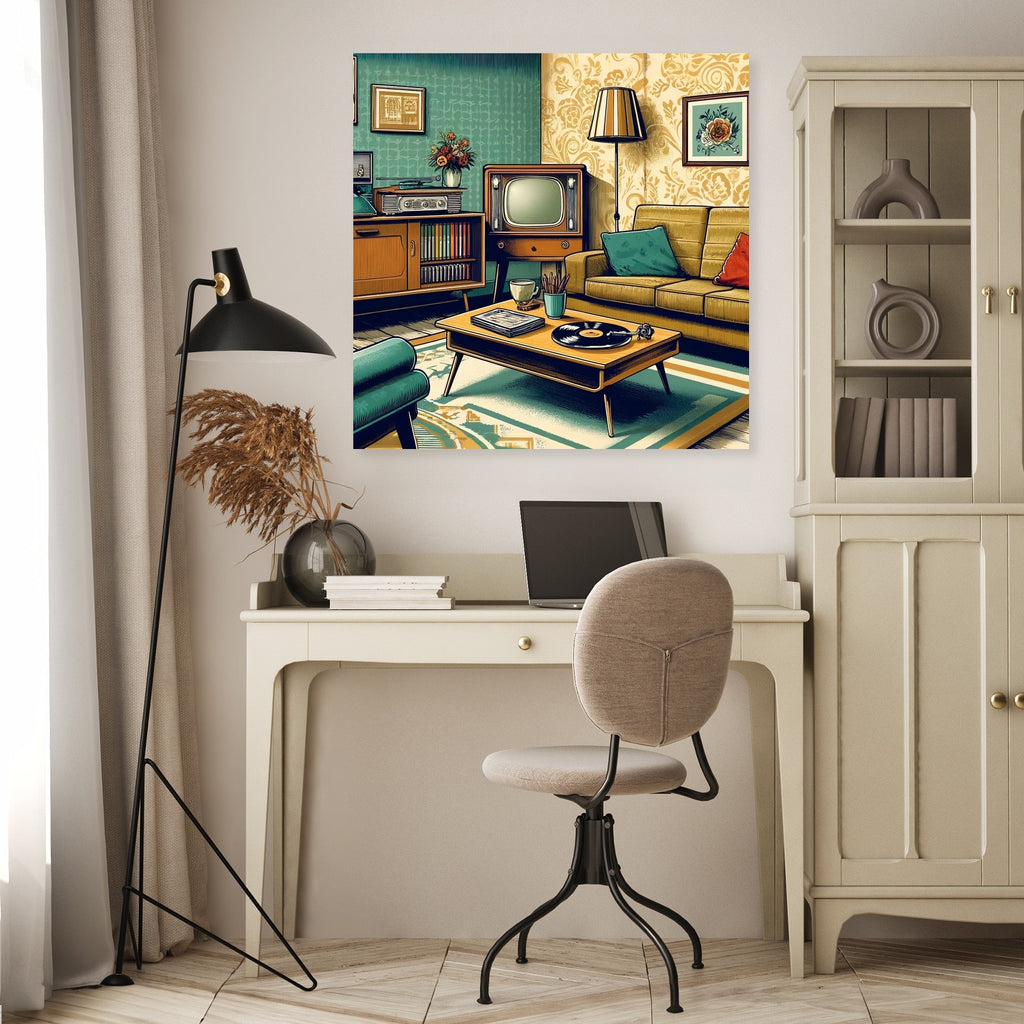 1950s Living Room Canvas