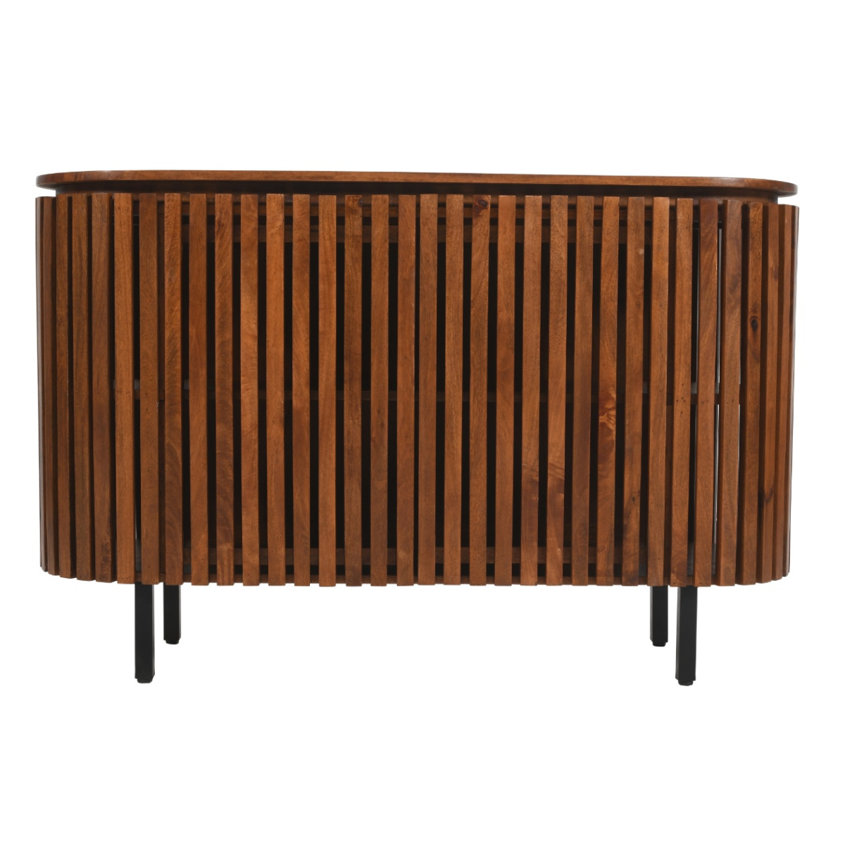 Slatted Mango Wood Large 2 Doors Sideboard